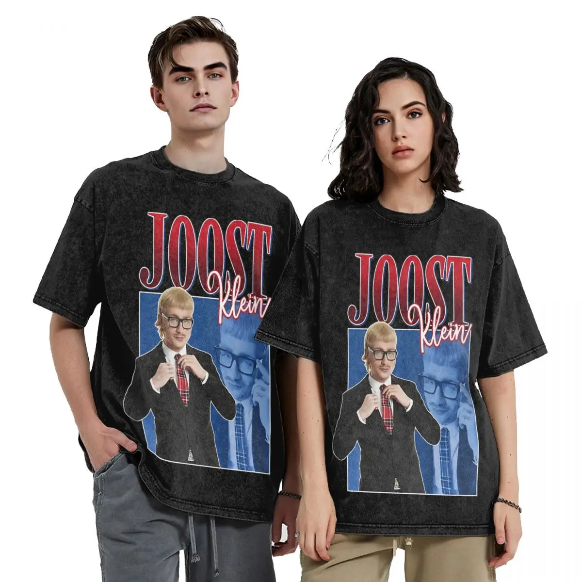 Printed Joost Klein Eurovisions Song Contest 2024 The Netherlands Merch Washed Shirt Apparel Harajuku T-Shirt Men Women Tee