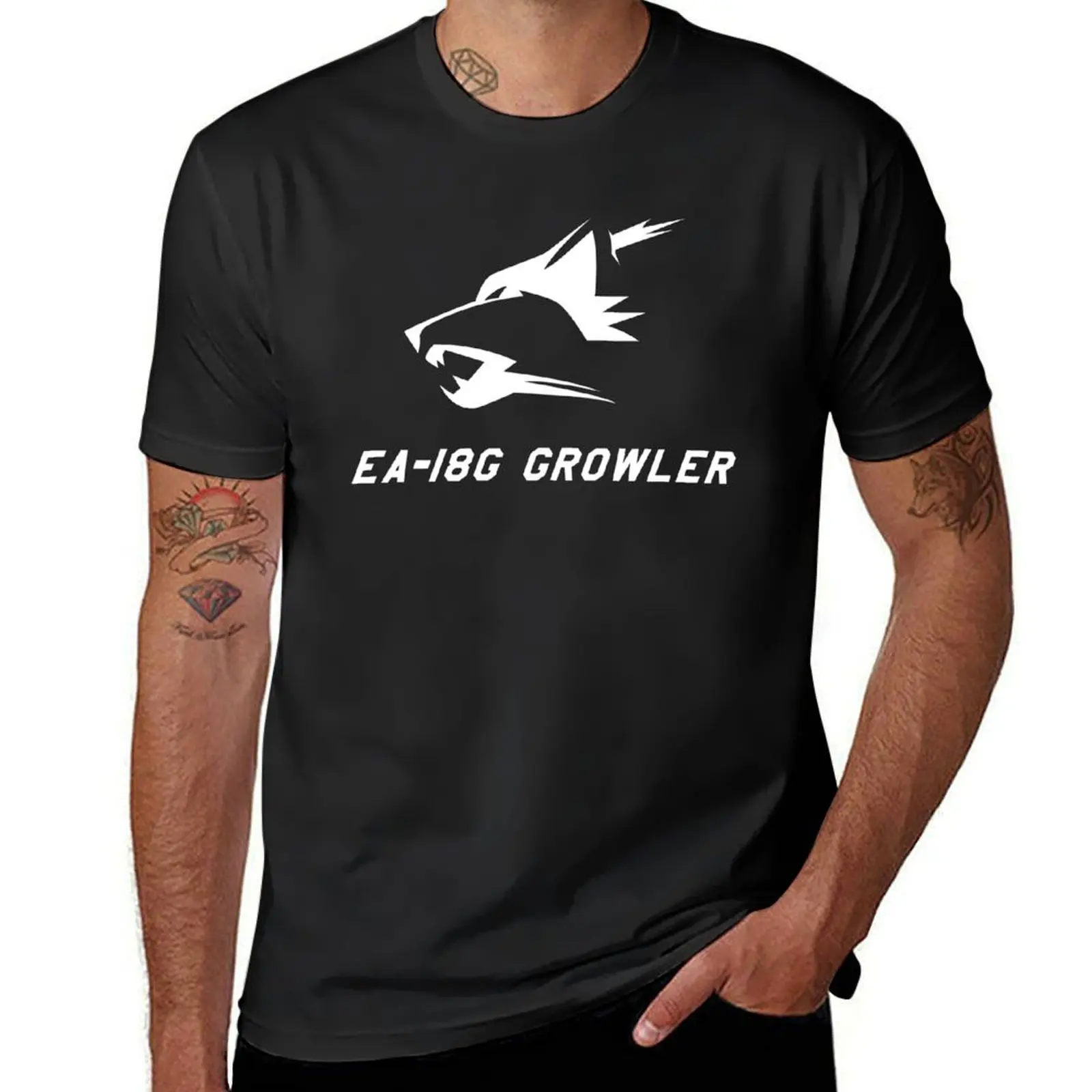 EA-18G Growler - WHITE T-Shirt graphics korean fashion cute clothes funnys t shirts for men pack