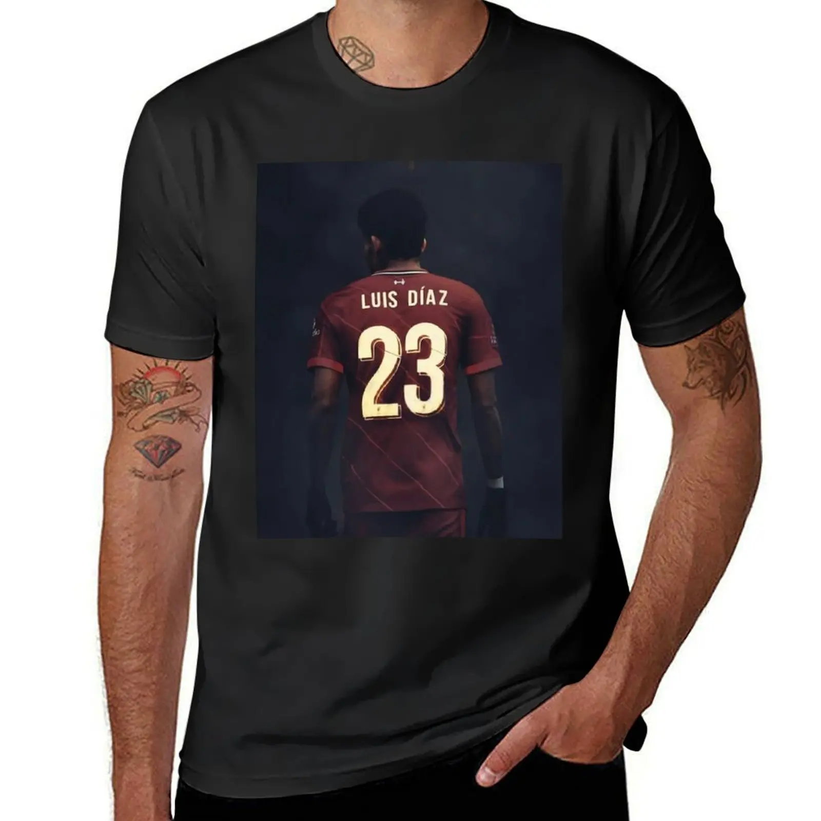 Luis Diaz 23 Art Posters Stiskers T-Shirt blacks sweat for a boy Short sleeve tee men