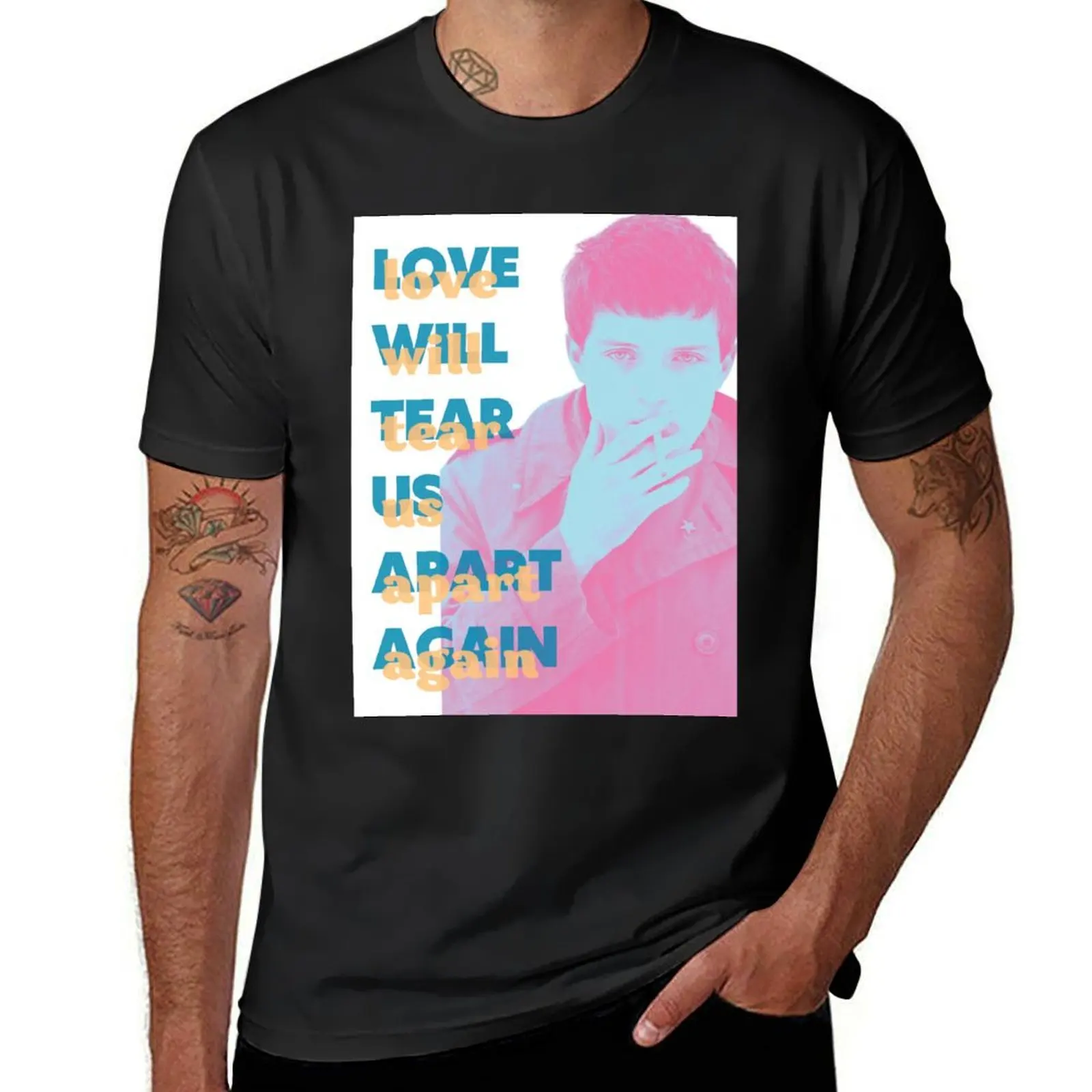 Ian Curtis + Joy Division + Love Will Tear Us Apart Digital Art T-Shirt sweat sublime sports fans tshirts for men