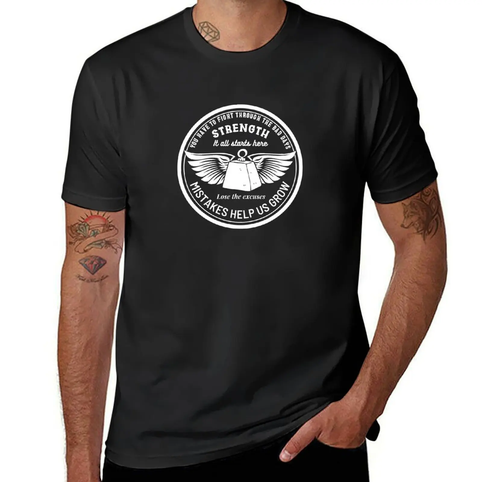 Mistakes help us grow T-Shirt heavyweights kawaii clothes mens plain t shirts