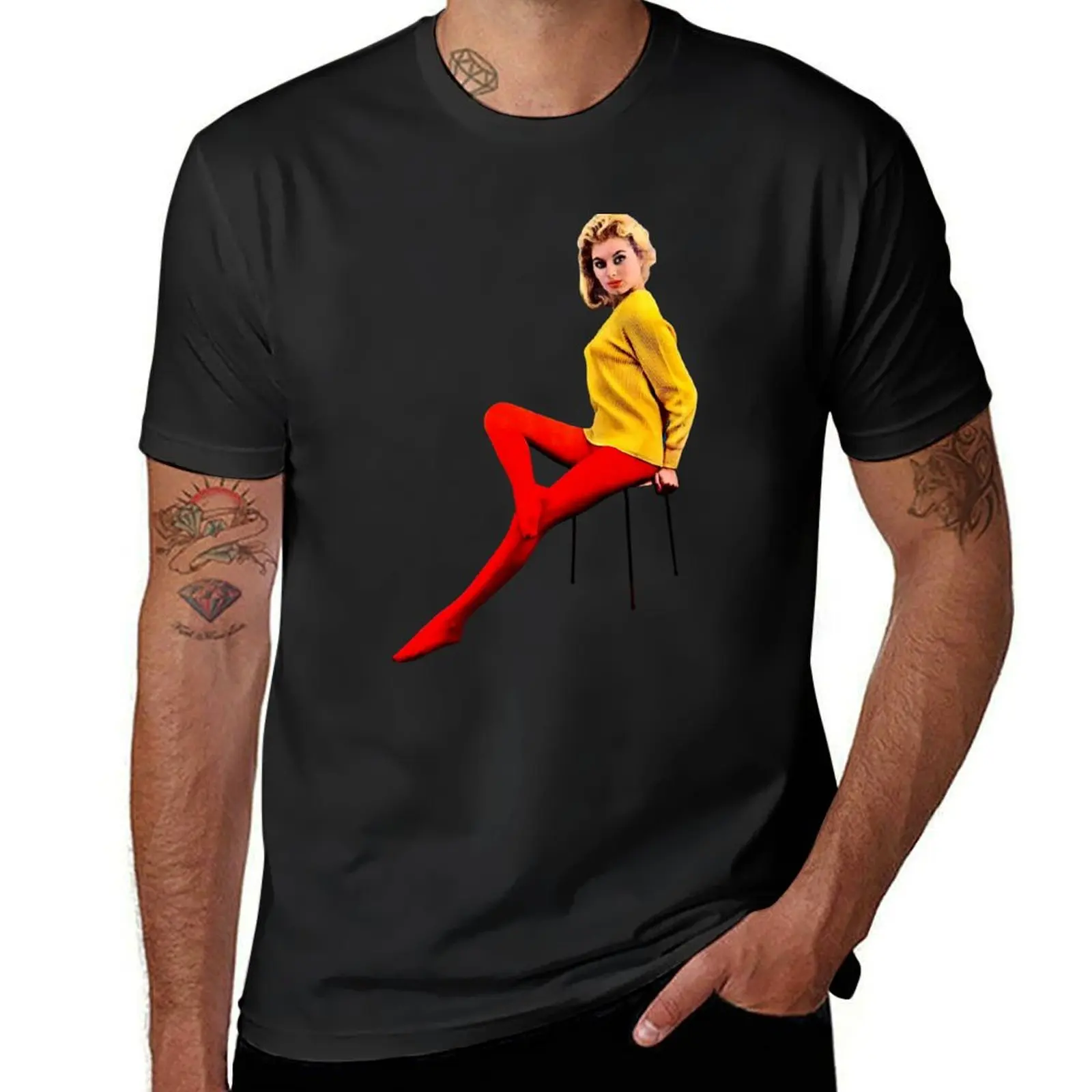 Sixties pop art woman T-Shirt anime clothes kawaii clothes for a boy hippie clothes Men's t-shirts