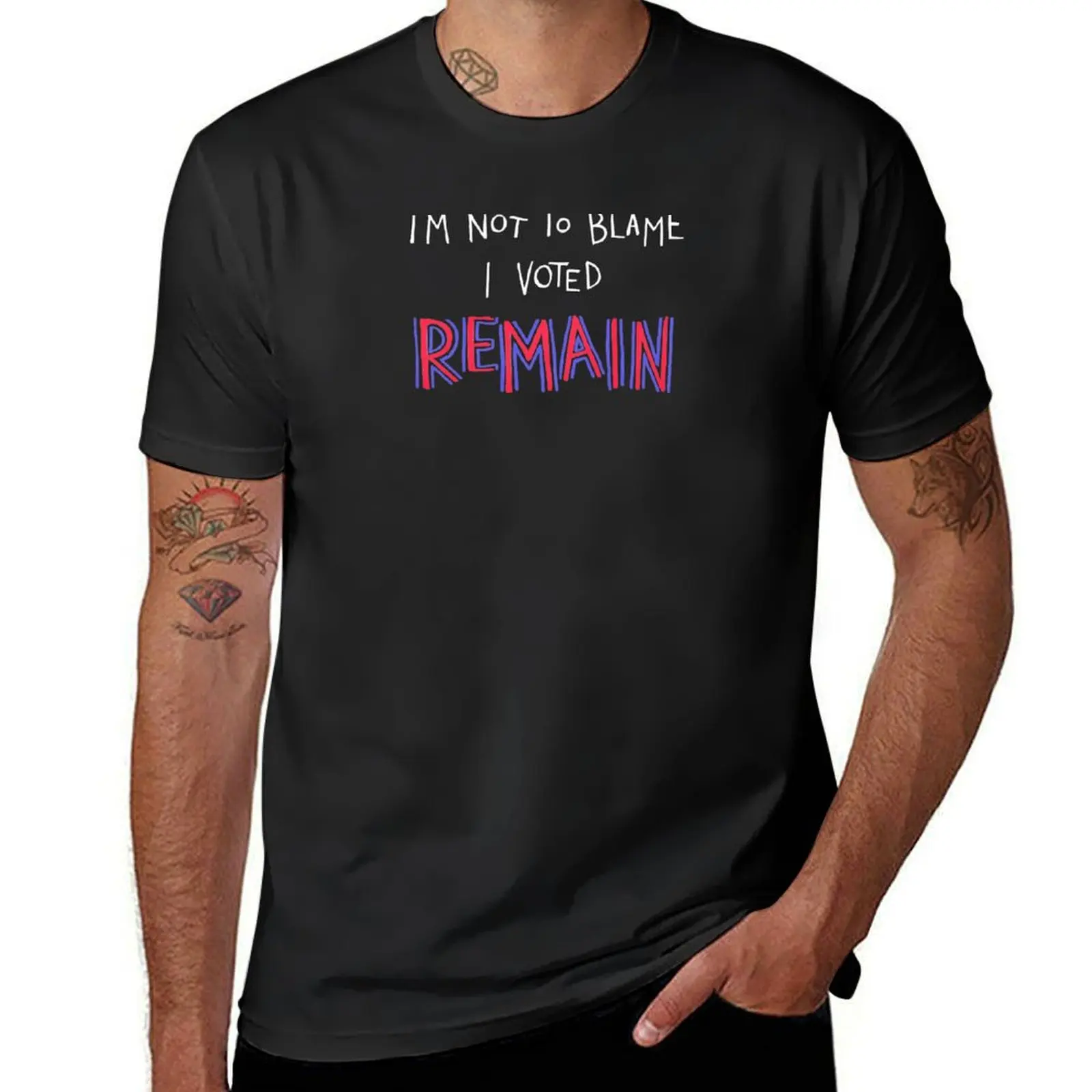 Remain Blame (for dark backgrounds) T-Shirt hippie clothes tops heavy weight t shirts for men