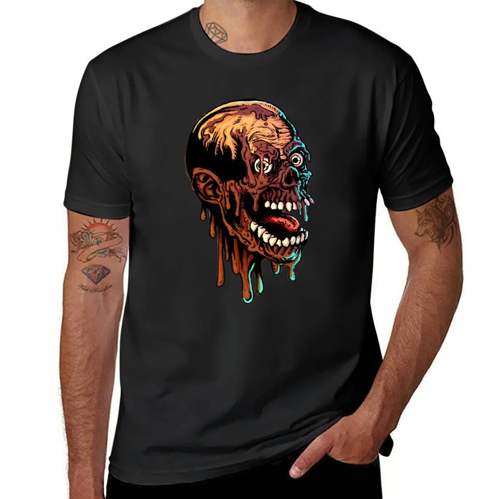 Return of the living dead - Tarman T-Shirt tops blacks boys animal print Men's cotton t-shirt