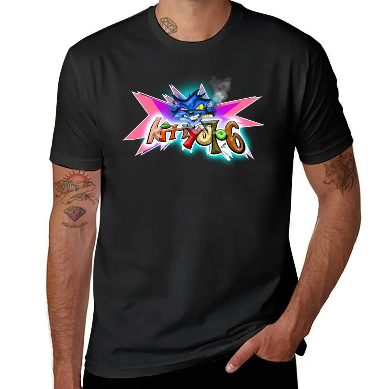 Kitty0706 Logo T-Shirt anime clothes plus sizes quick-drying summer top men t shirt