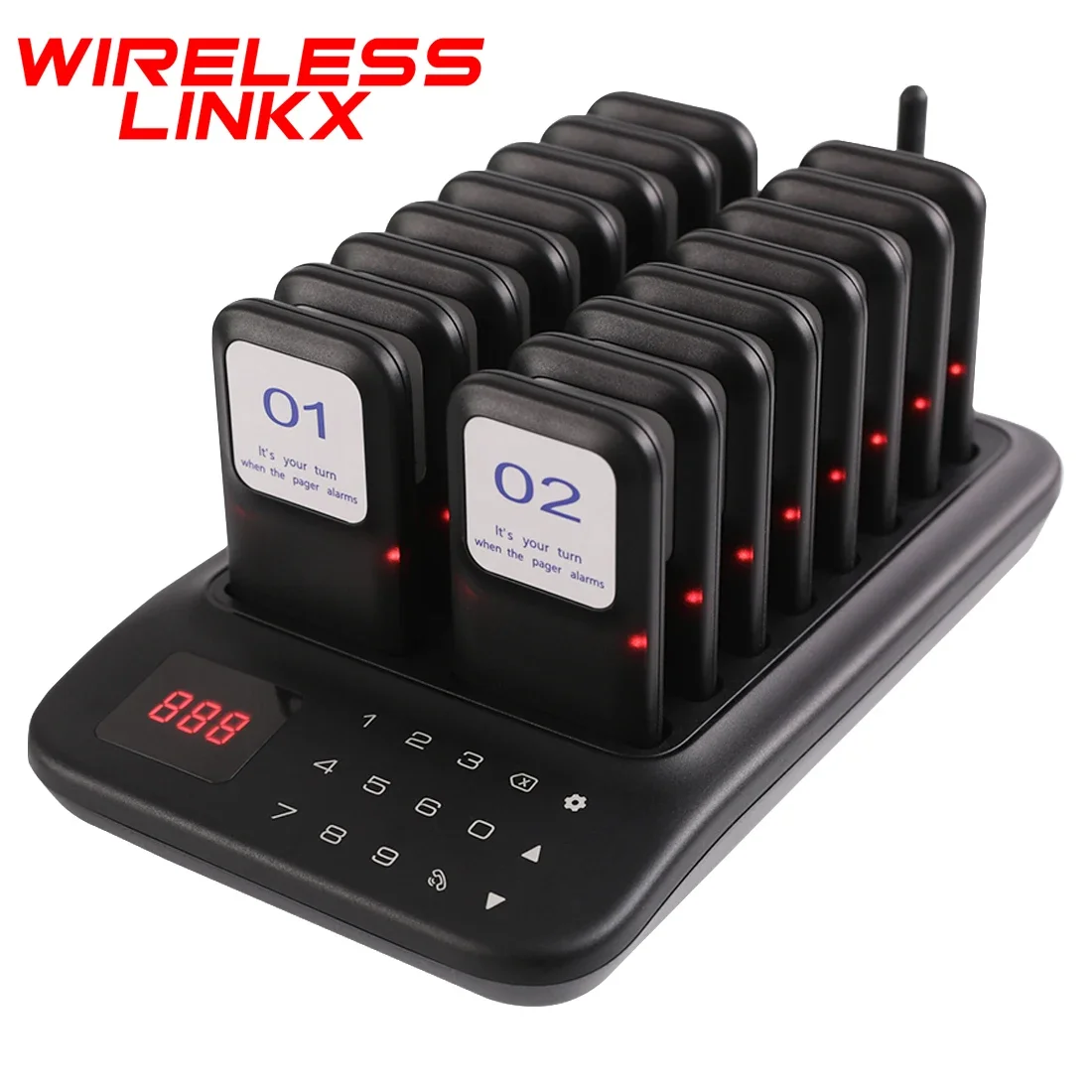Wireless Restaurant Pager Queue Paging System Dainty Beeper Customer Line Calling System for Cafe Coffee Dessert Shop Restaurant