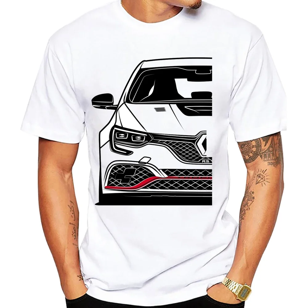 Hip Hop Style Summer Men Short Sleeve Megane RS TrophyR Best Classic T-Shirt Cool Boy Casual White Tees Legend Car Lovers Tops