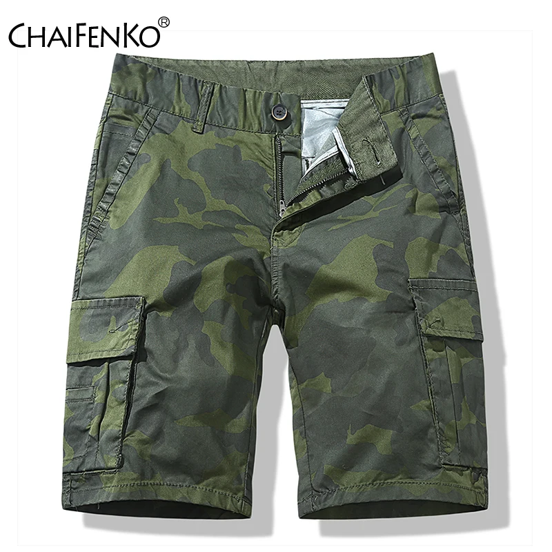100% Cotton Cargo Shorts Men 2024 Summer New Fashion Multiple Pockets Outdoors Short Trousers Men Loose Casual Camouflage Shorts