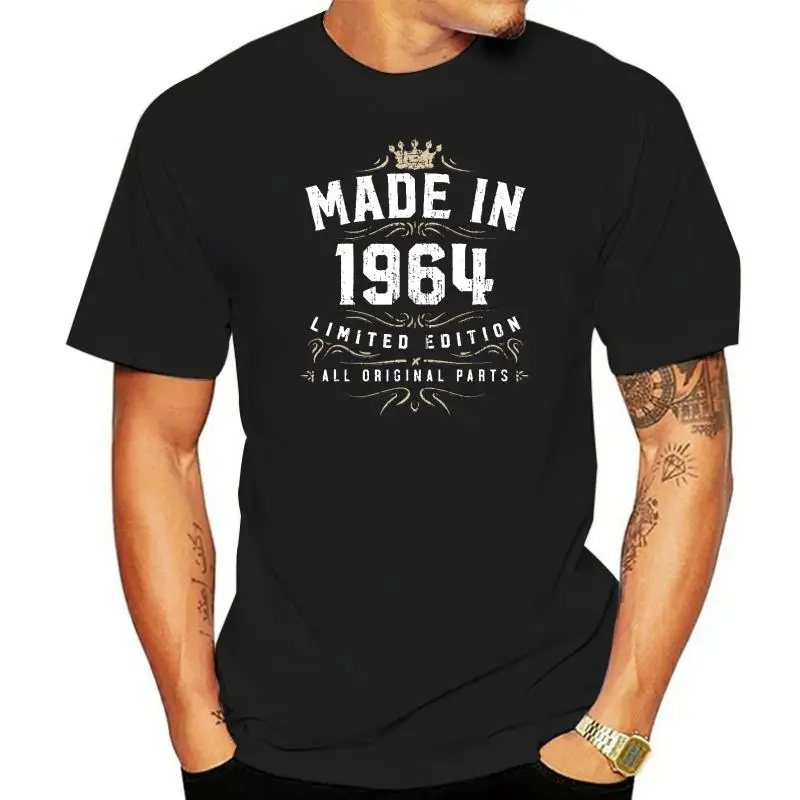 Made In 1964 Shirt Birthday 55 Limited Edition Image Camisas Men Casual Tops T Shirt For Men Dominant Cotton T Shirt Customized