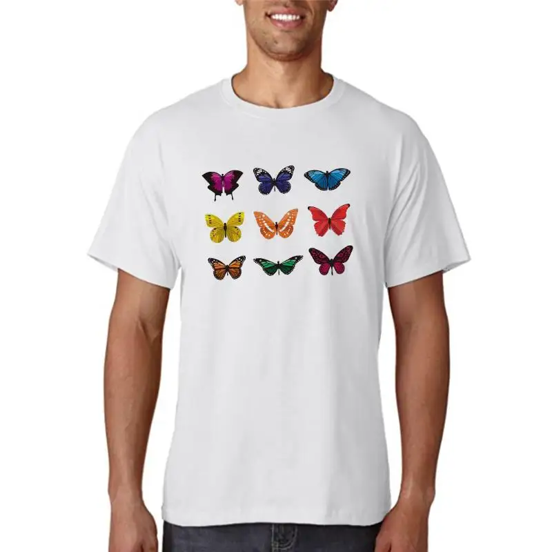 New Women T-shirts Casual Harajuku Color Butterfly Tops Tee Summer Female T shirt Short Sleeve T shirt For Women Clothing