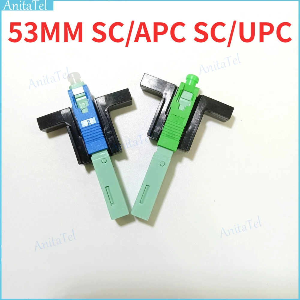 53MM SC/APC SC/UPC Fiber Optic Fast Connnector SM Single Mode FTTH Optical Quick Connector Tool Cold Connector