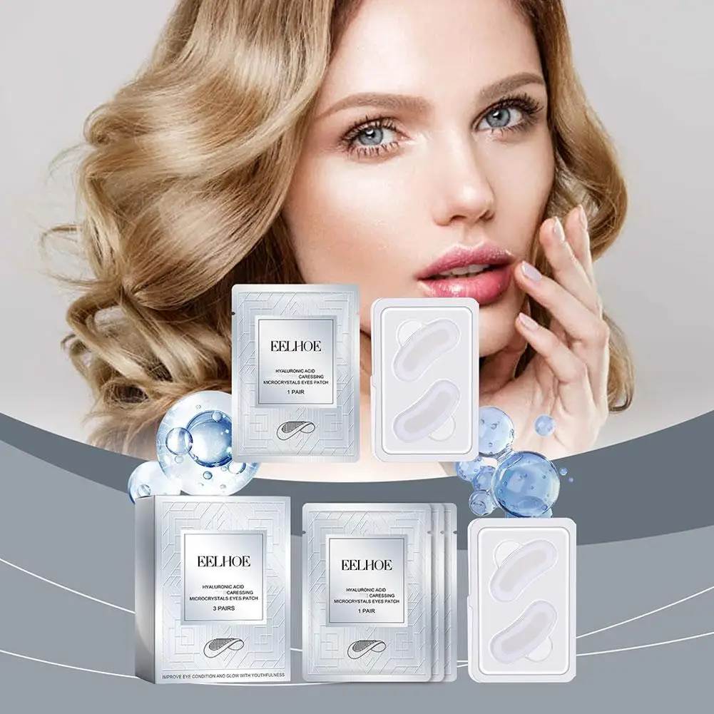 1/3 Hyaluronic Acid Microneedle Eye Patches Mask for Anti Wrinkle Aging Dark Circles Moisturizing Under Eye Gel Pads Skin C X3B9