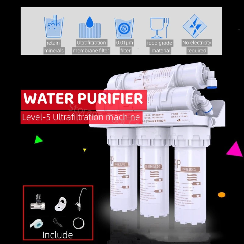 5 Stage Ultrafiltration Water Purifier Household Drinking Kitchen Sink Water Filter System for Home Water Treatment Filter