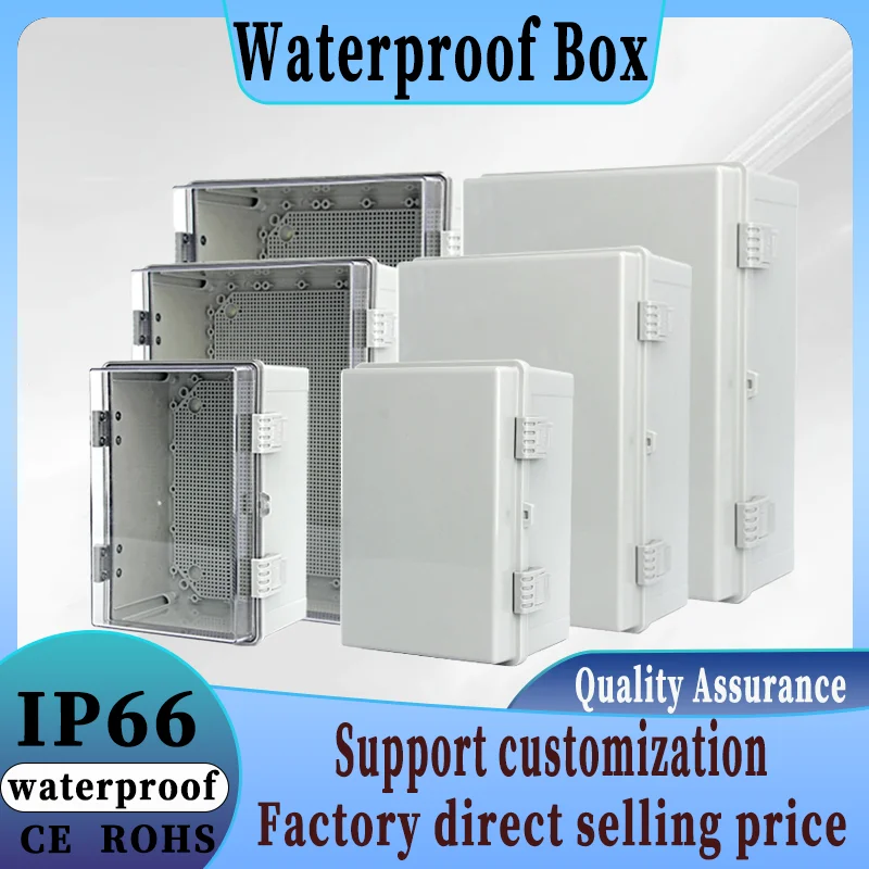 IP66 Waterproof ABS Plastic Enclosure Waterproof Power Electrical Junction Box Waterproof Outdoor Plastic Box Distribution Box