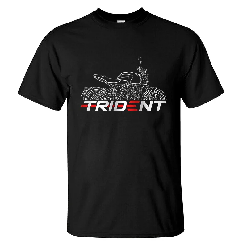 2024 Men T Shirt Casual T-shirt Triumphs Trident 660 2020-2024 Graphic Summer Short Sleeves 100% Cotton S-3XL Cool Tee