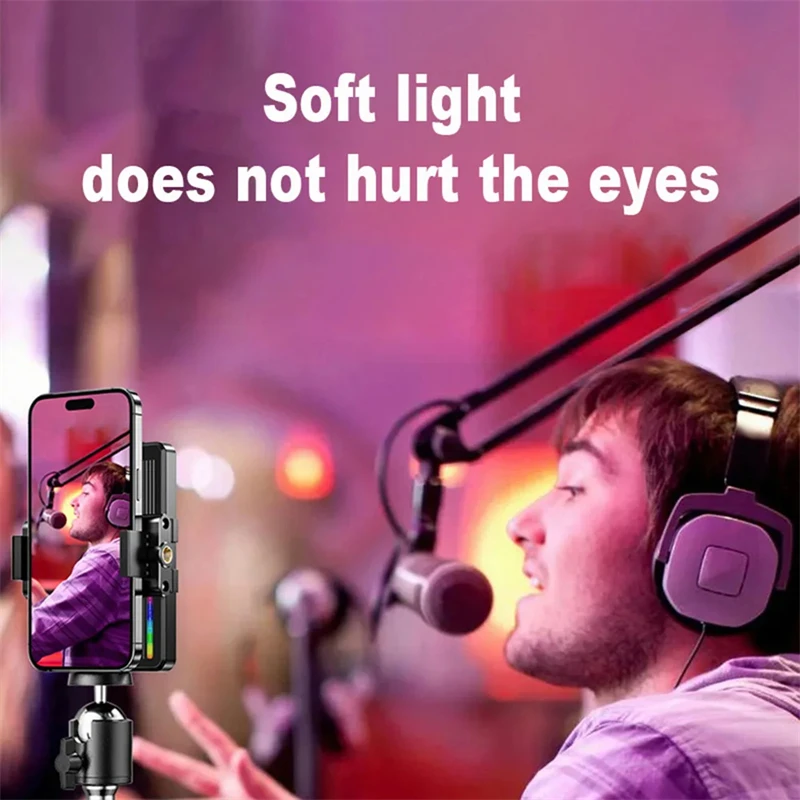 3000-9900K 1500mAh RGB LED Video Light LED Video Light Dimmable Photography Fill-in Lamp RGB Camera LED Panel Light for Vlogging