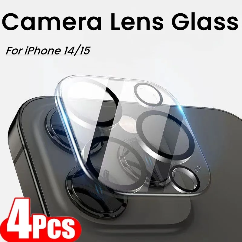 4PCS HD Lens Protective Glass For iPhone 16 15 14 Pro Max Back Camera Protector Tempered Glass For iPhone 15pro Max Lens Case