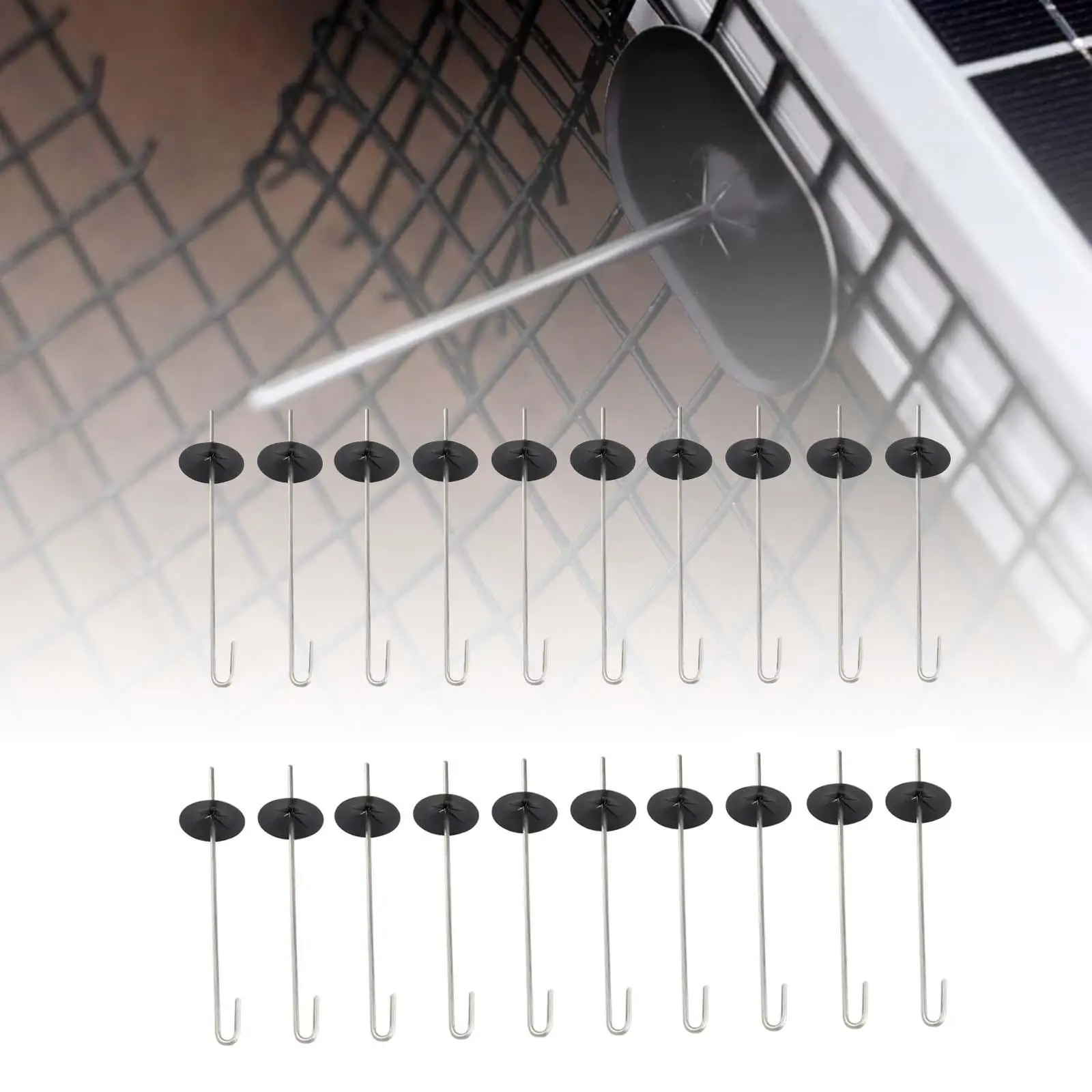 Solar Panel Bird Guard Fasteners Clips Sturdy Stable Performance Practical for Squirrel Proof Bird Fence Easy to Install 20 Sets