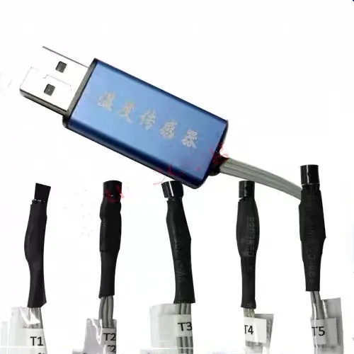 1pcs Temperature sensor / temperature sensor module usb connected to 5pcs DS18B20 chips to measure temperature