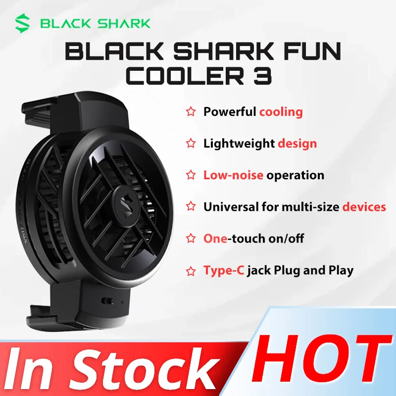 Black Shark FunCooler 3Lite, enfriador para teléfono de juegos para iPhone /Black Shark 5/Rog/Xiaomi/Poco