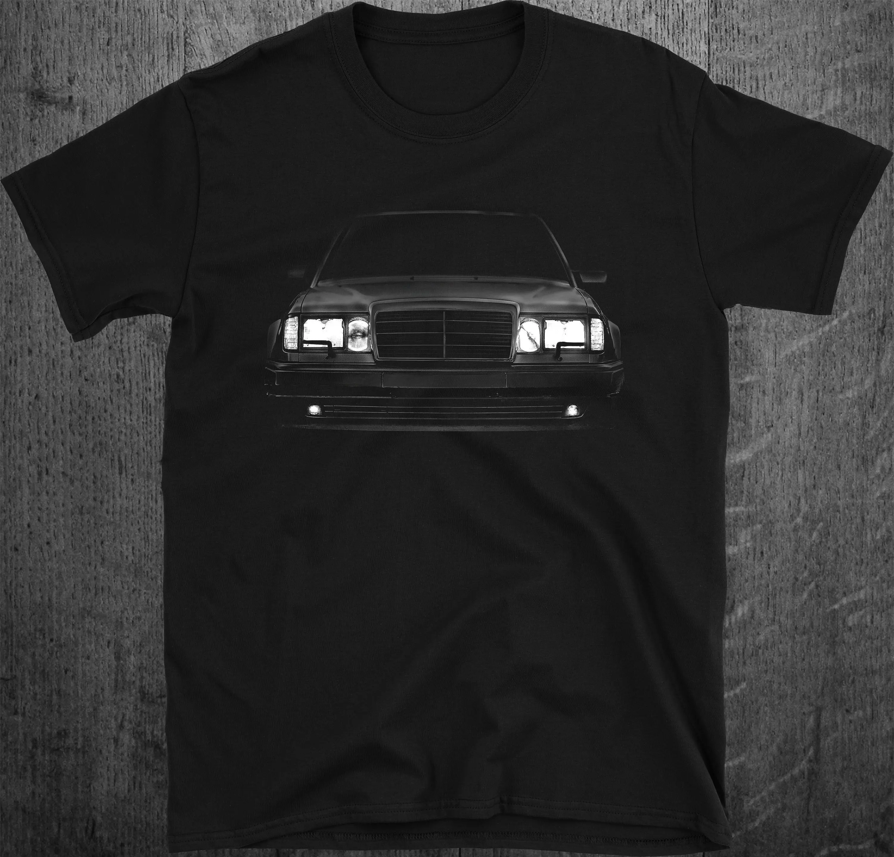 W124 Classic Deutsche Auto Headlights Glow T Shirt 100 Cotton