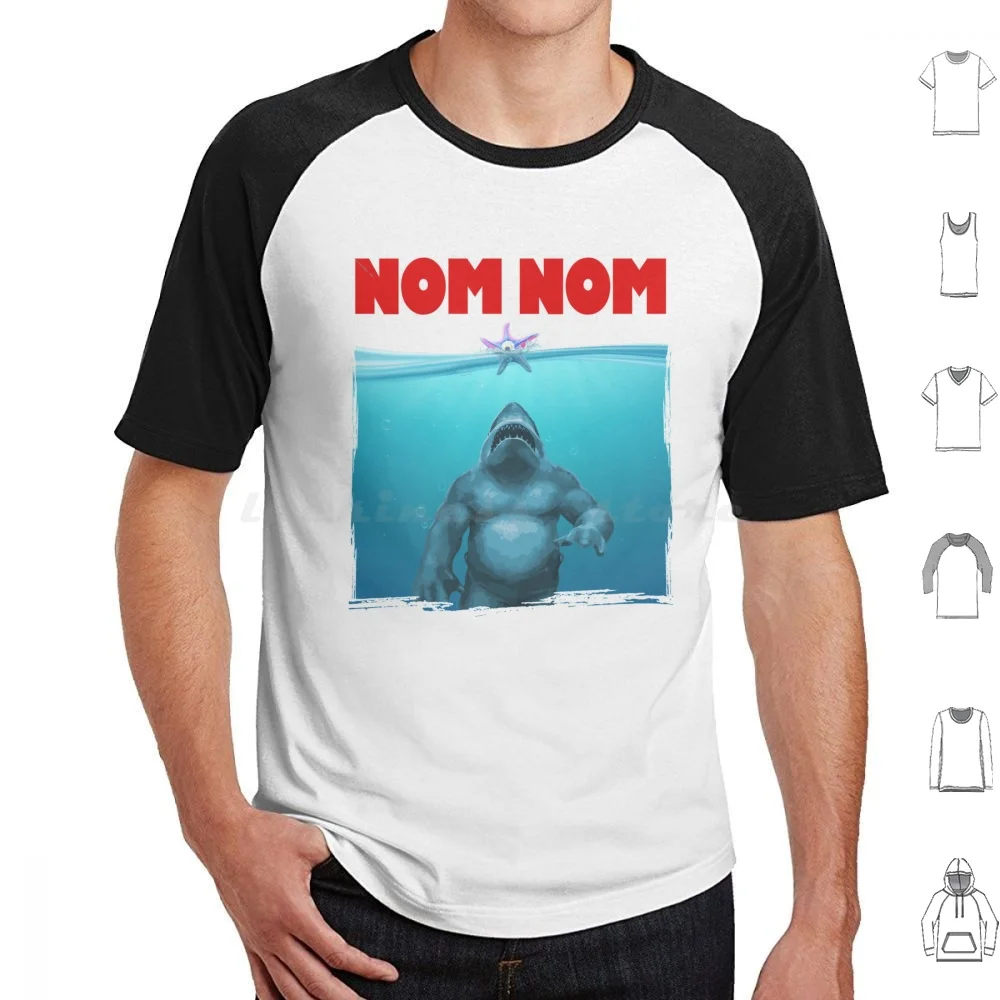 King Shark Nom Nom-Nanaue T Shirt 6Xl Cotton Cool Tee King Shark Shark Squad Nomnom King Movie