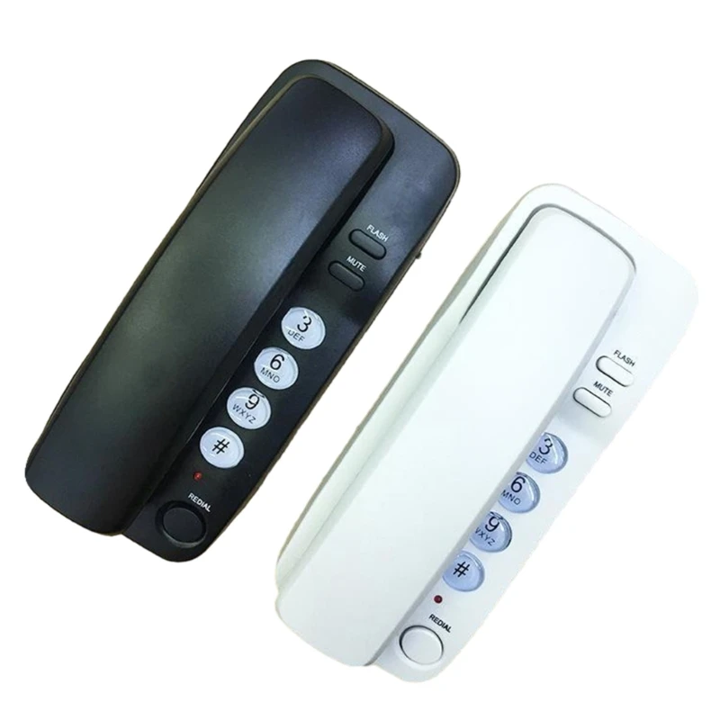 Corded Landline Phone Big Button Wall Mount Landline Phones Fixed Telephone for Office Home Hotel Bathroom F19E