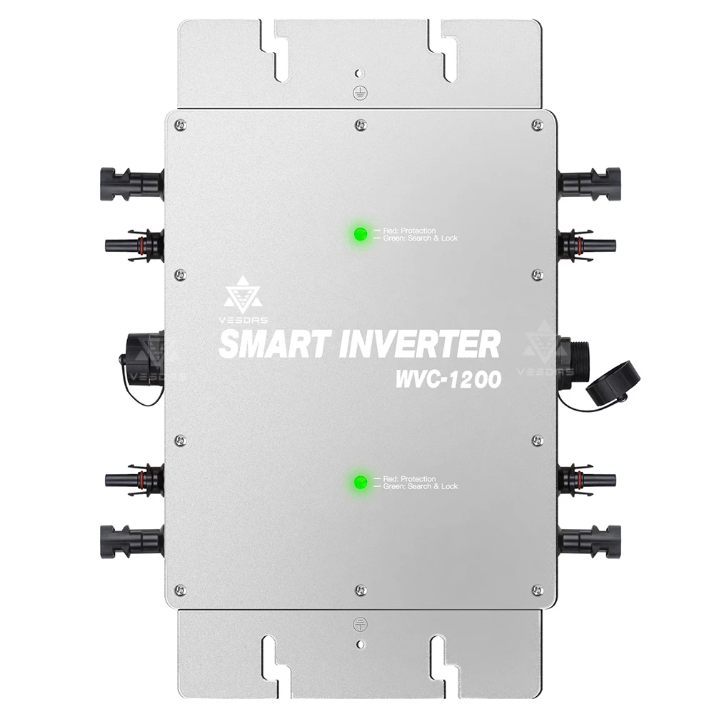 1200W DC 22-50V Solar Grid Connected Micro Inverter With Dual MPPT Independent Design, Directly Connected For 4 Solar Panels