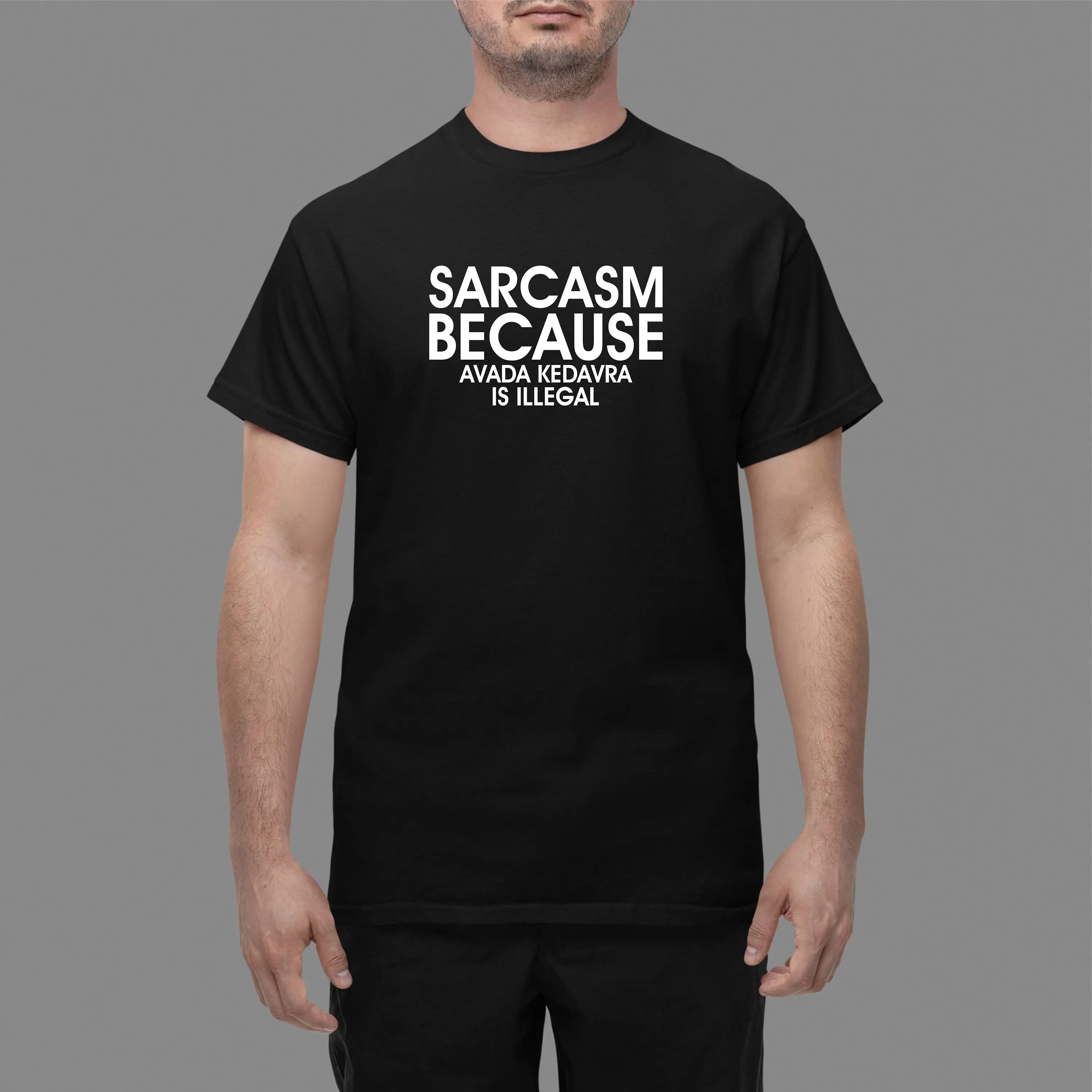 Sarcasm Because Avada Kedavra Is Illegal T Shirt Magic Wand Funny Wizard Trending School Sarcastic Top