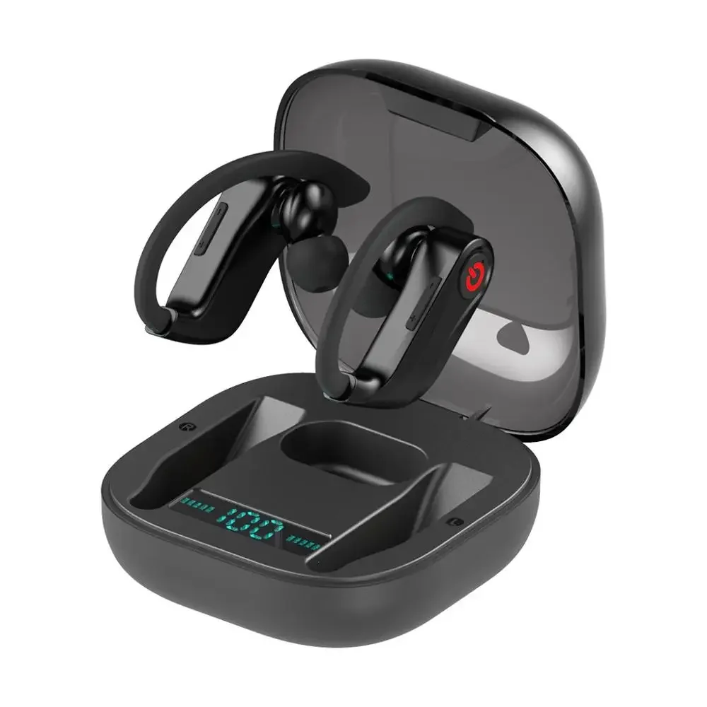 Power Pro Q62 TWS Wireless 5.1 Bluetooth Earphone Stereo Sport Ear Hook Earphones Waterproof Headsets With HD MIC