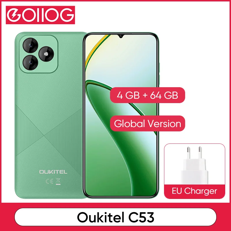 Global Version Oukitel C53 Smartphone 6.6" Crystal Clear Display 4300mAh Big Battery 13MP Rear Camera Octa-core High Perfor