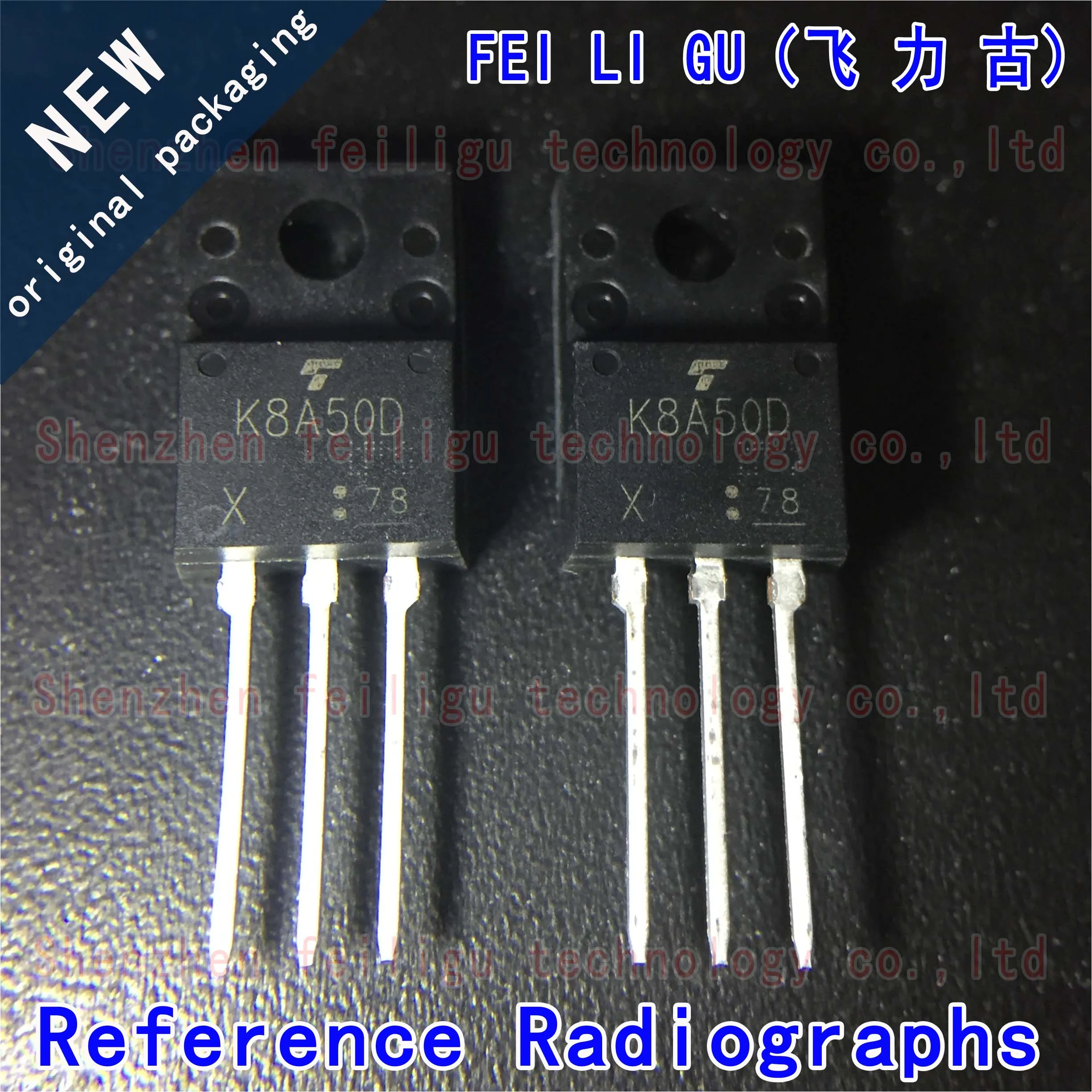 5~50PCS 100% New original TK8A50D(STA4.X.S) TK8A50D K8A50D package:TO-220F in-line 500V 8A N-channel MOS FET