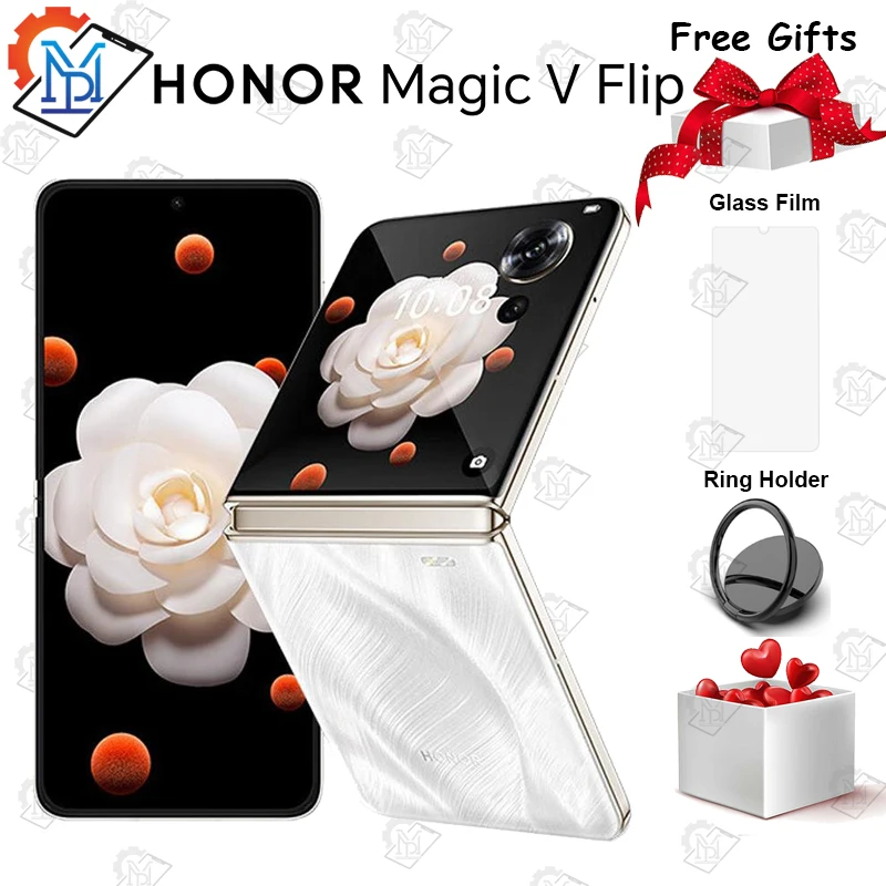 2024 Original Honor Magic V Flip 5G Foldable Phone 6.8" 120Hz Screen Snapdragon 8+ Gen 1 Camera 50MP Battery 4800mAh Smartp