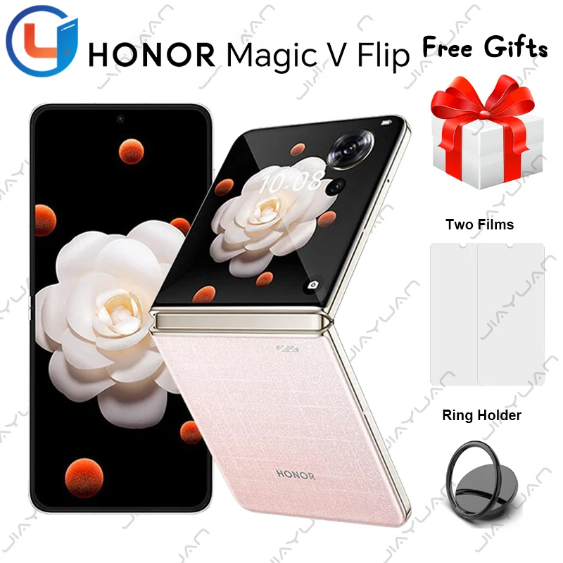 2024 Original Honor Magic V Flip 5G Foldable Phone 6.8" 120Hz Screen Snapdragon 8+ Gen 1 Camera 50MP Battery 4800mAh Smartp