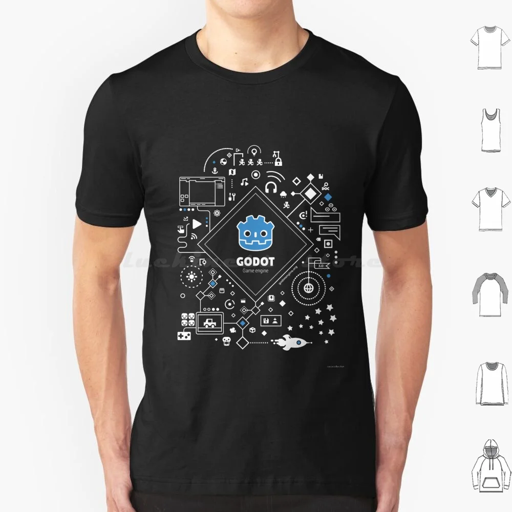 Godot Engine Design 1 T Shirt Cotton Men Women Diy Print Godot Godotengine Godot Engine Gamedev Programmer Gamedevelopment