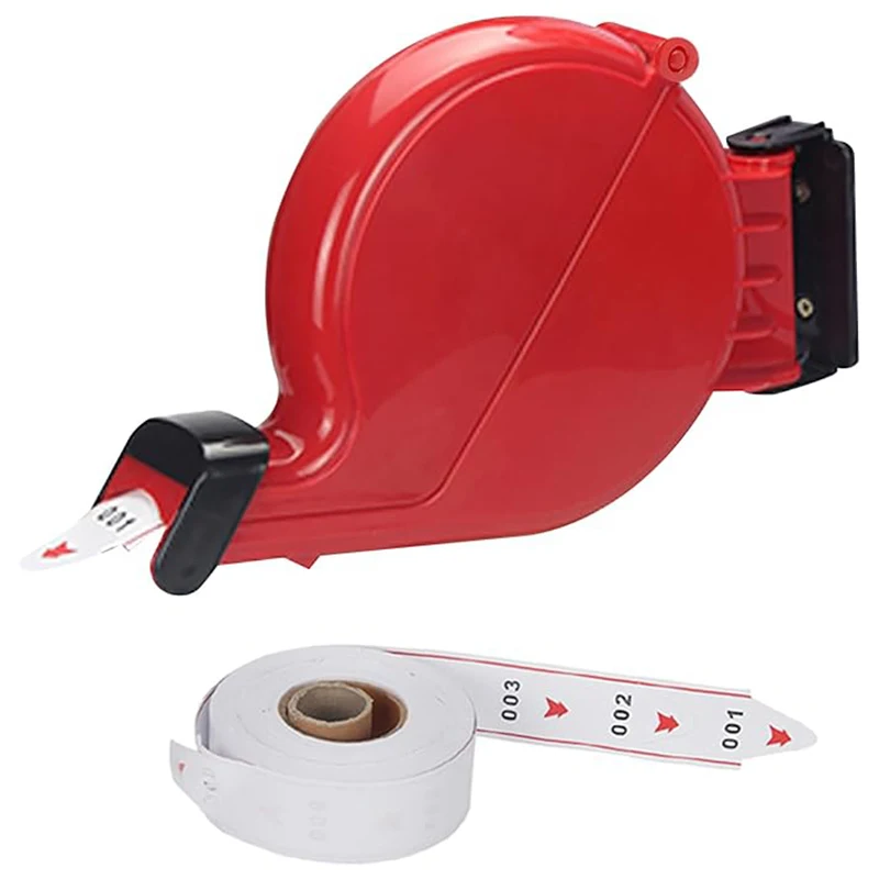 Take a Number MachineTicket Dispenser with 3-Digit Ticket Roll 2 Groups Number from 000-999 (red) Turnomatic your turn
