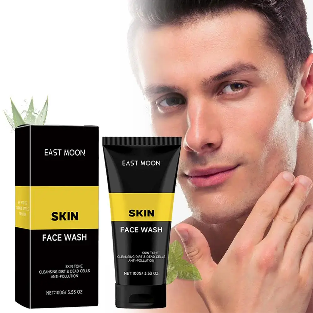 Men Facial Cleanser Face Washing Moisturizing Man Skin Cosmetics Scrub Oil Control Blackhead Remove Deep Care Norishing F4B1