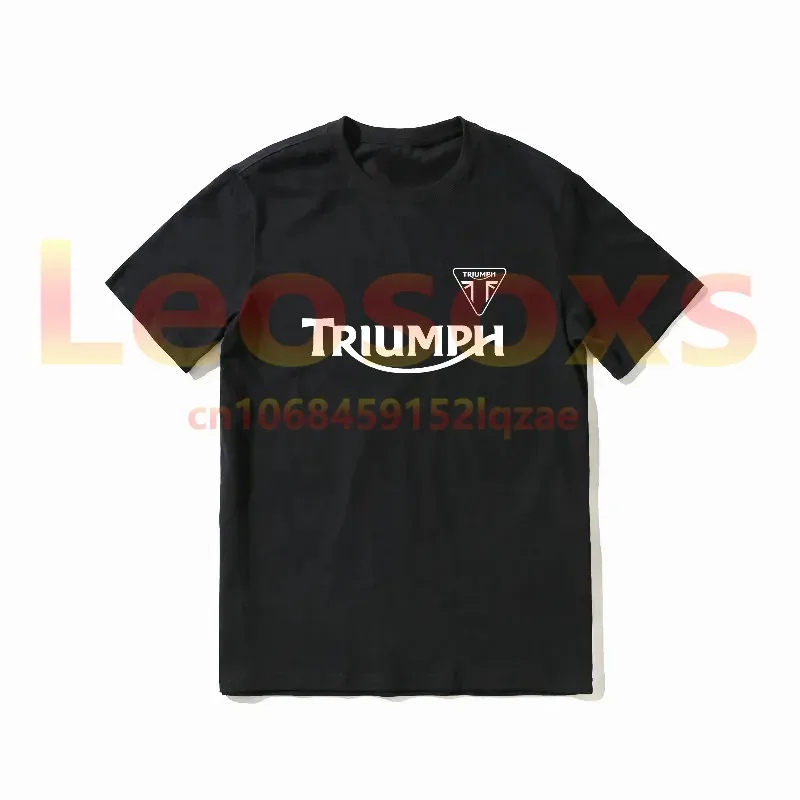 [TEW] New Summer Fun Rider Triumphs Men's Cotton T-Shirt Premium Print Casual Comfort Ladies Short Sleeve