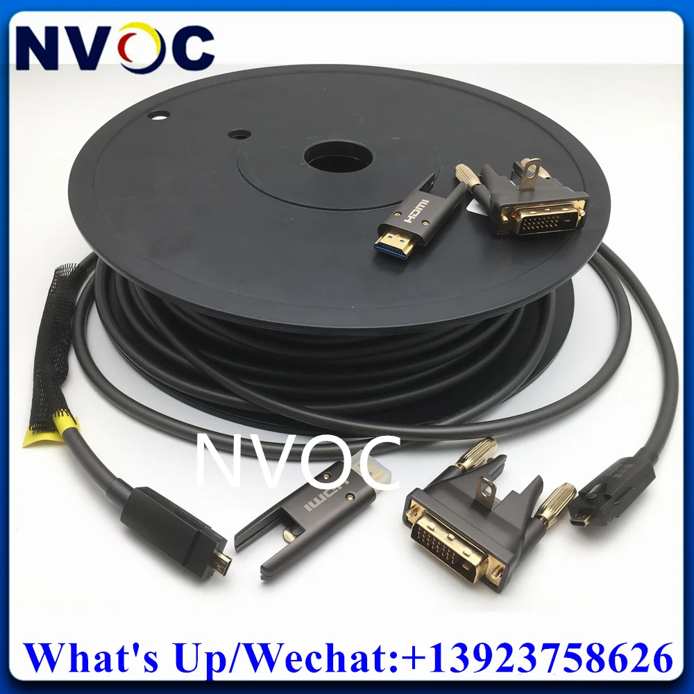 HDMI 2.0 20M AOC Cable,AOC Active Optical Fiber HDMI-Compatible 2.0 Cable 4K 60Hz 18Gbps Speeding 20M 40M HD Display for HDR LCD