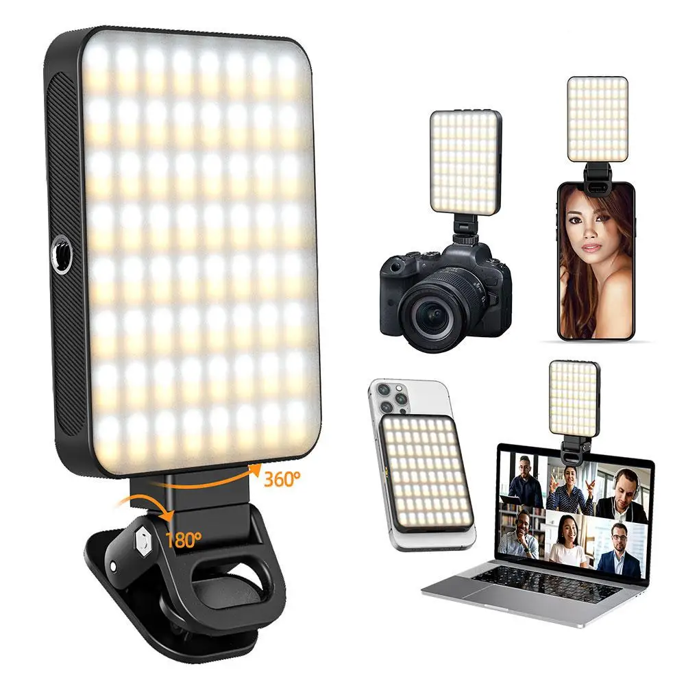 Magnetic Fill Light Rechargeable LED Selfie Light For Phone IPad Portable Video Light Multiple Scenes 360 Rotatable Selfie V8V0