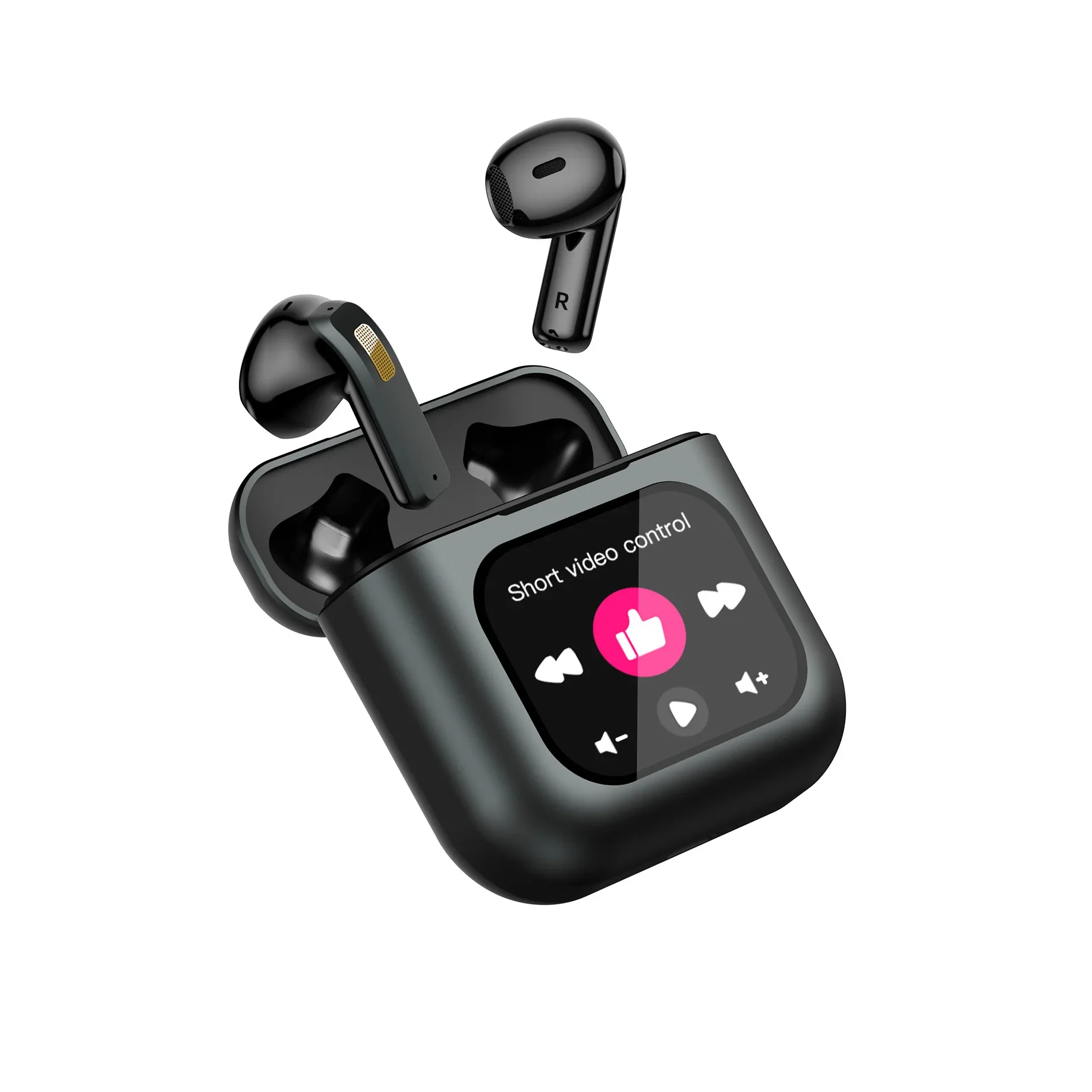 New Arrived LCD Color Touch Screen K1 Wireless Earbuds Active Noise Canceling TWS earphone BT Headset