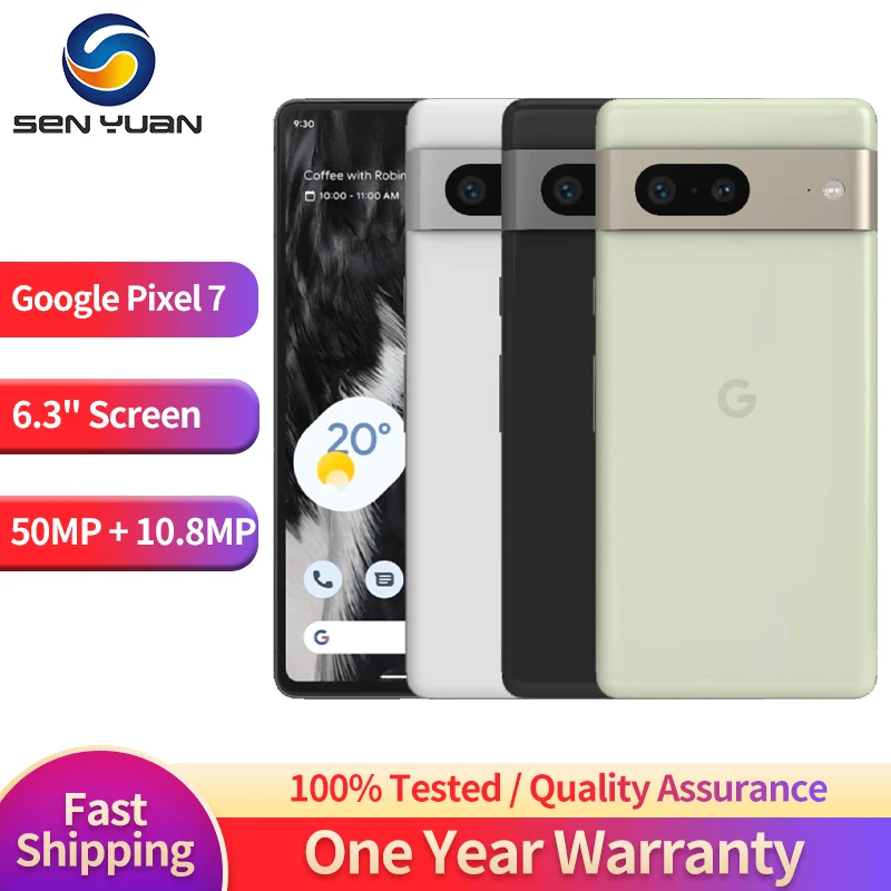 Google Pixel 7 5G 6.3" 8GB RAM 128/256GB ROM NFC Octa Core Google Tensor G2 Original Unlocked google pixel 7 Mobile Cell Ph