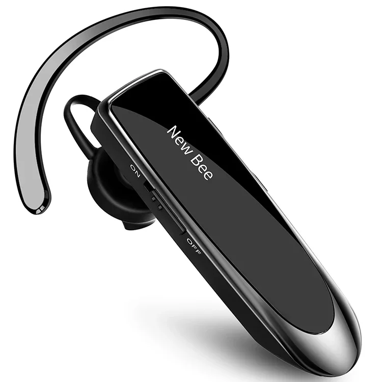 New Bee B41 Ear Hooks Noise Cancelling Earbuds Single Ear Headphone Stereo Wireless Bluetooth 5.0 Headset for Driver