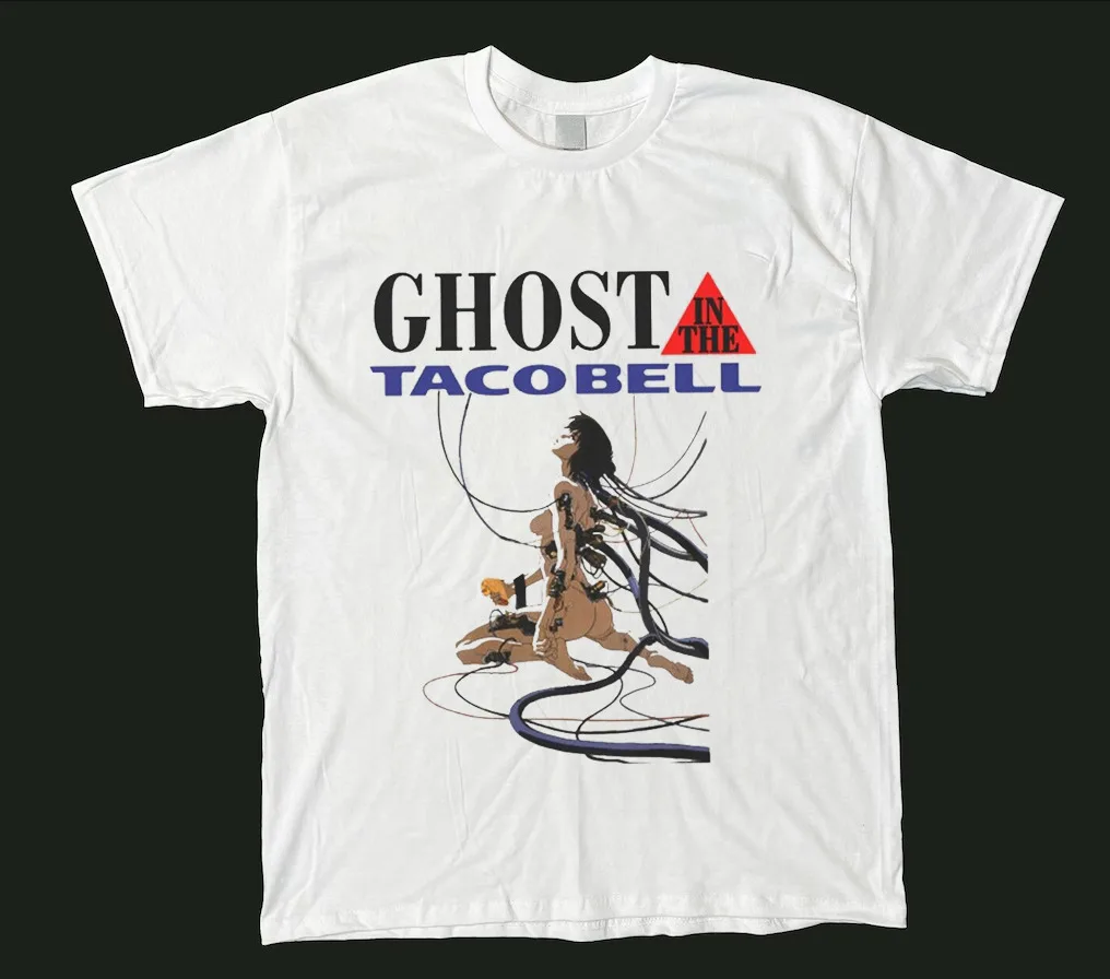 GHOST in the shell tacobell White T-shirt