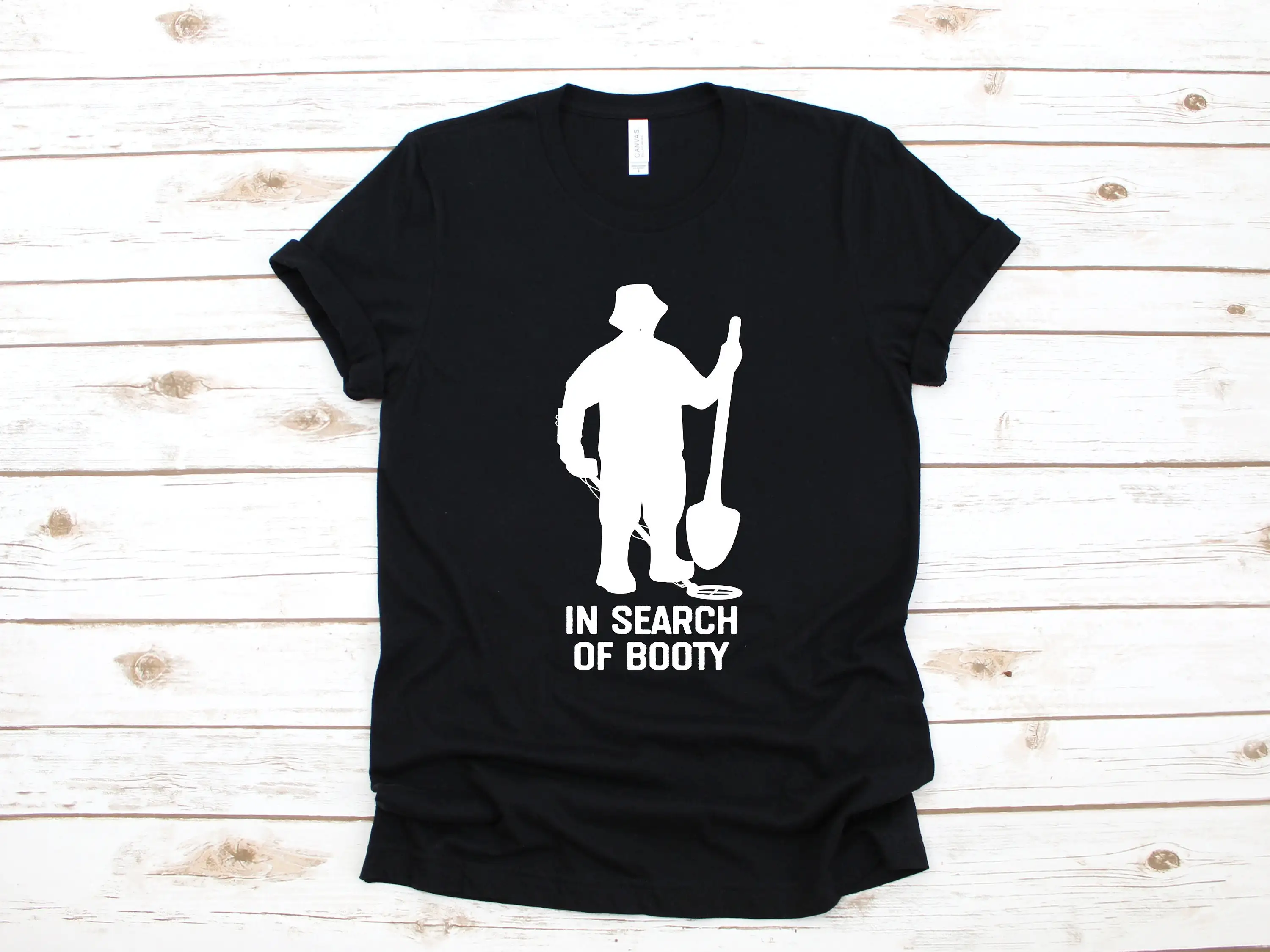 Metal Detecting T Shirt Funny Detector In Search Of Booty SweaT Long Sleeve