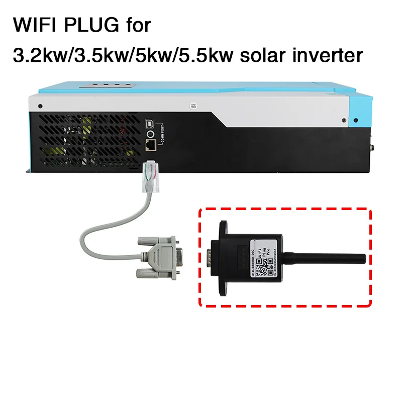 WiFi Module Wireless Device With RS232 Remot for 3.2kw/3.5kw/5kw/5.5kw solar inverter This wifi can be used for our product only