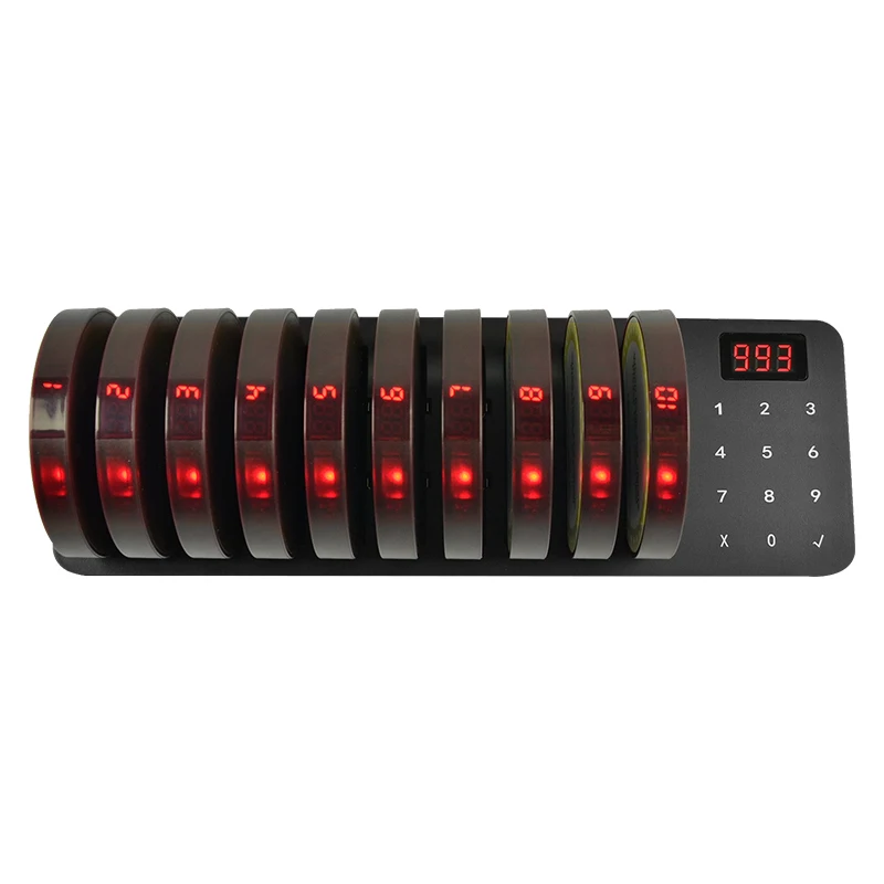 Wireless Call System Nursing Caller Restaurant Buzzer Pager System Alarm Call Button for Nursing Home Hotel Coffee Shop
