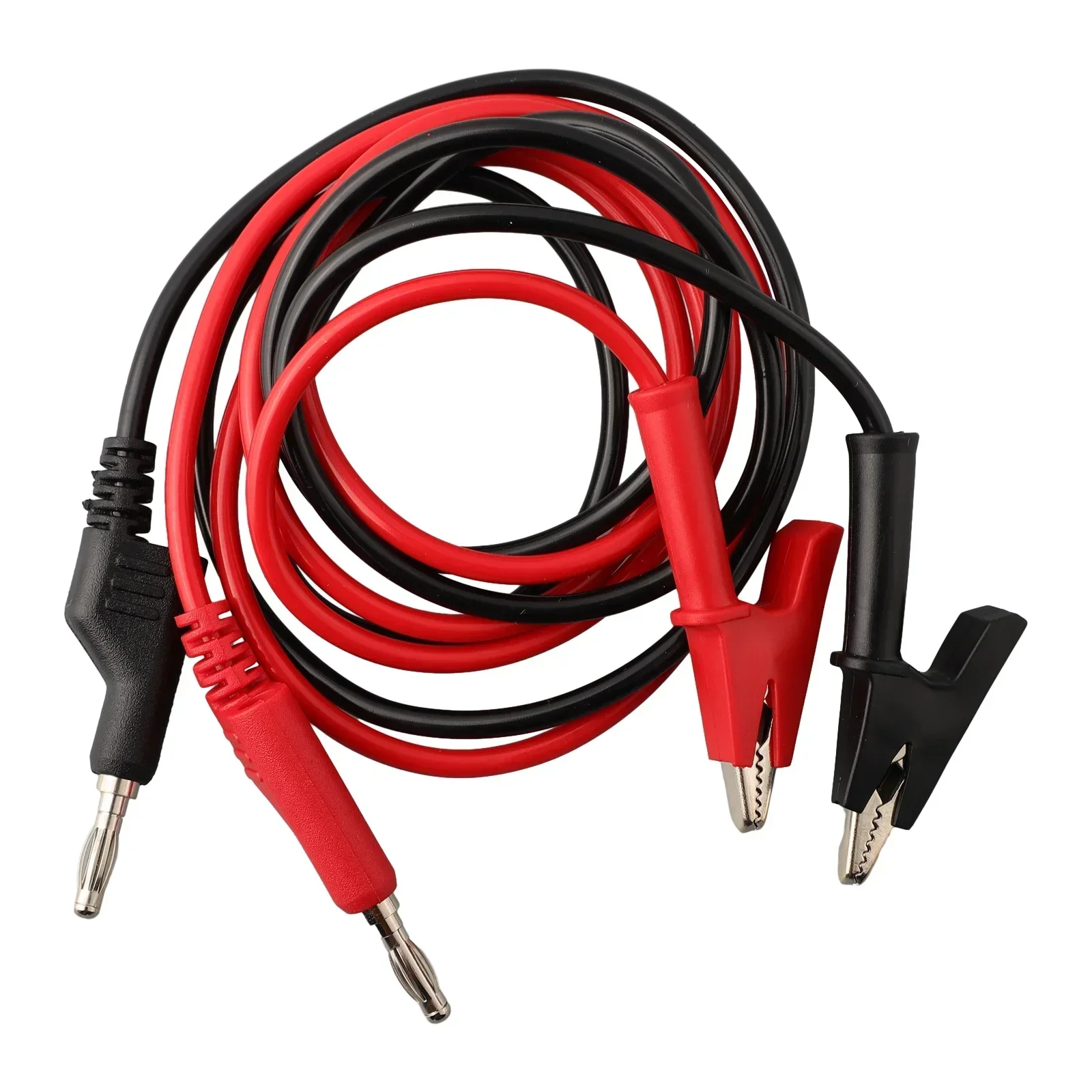 Premium 2PCS 4mm Banana Plug to Crocodile Clip Test Leads 1M Cable Excellent Conductivity Long Service Life!