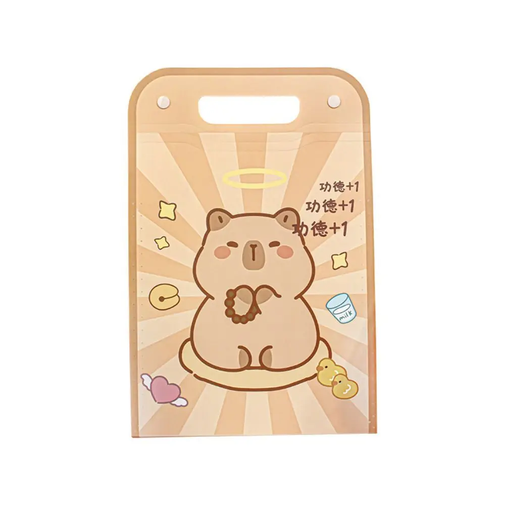 New Capybara A4 File Folder Creative Waterproof Test Paper Storage Folder Cartoon PP Envelope Folder