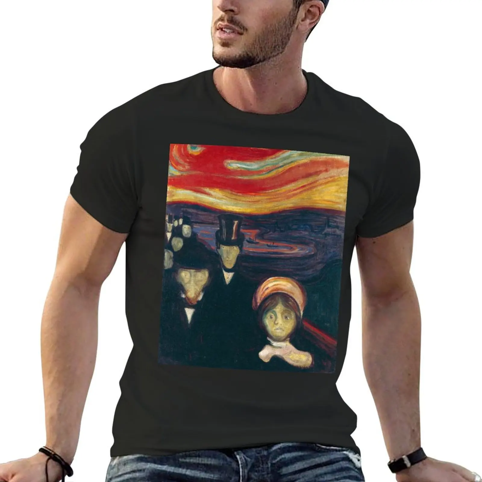 Abstract Anxiety by Edvard Munch T-Shirt aesthetic clothes sublime cute clothes graphic tees men
